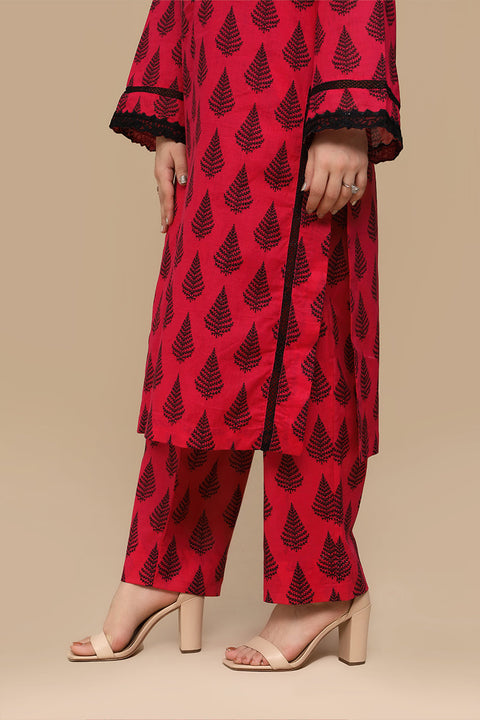 Ruby Flame – Stitched Printed Lawn 2 Piece