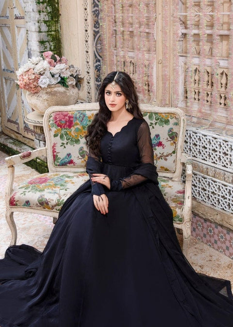 Black Grace – Embroidered Frock 2 Piece