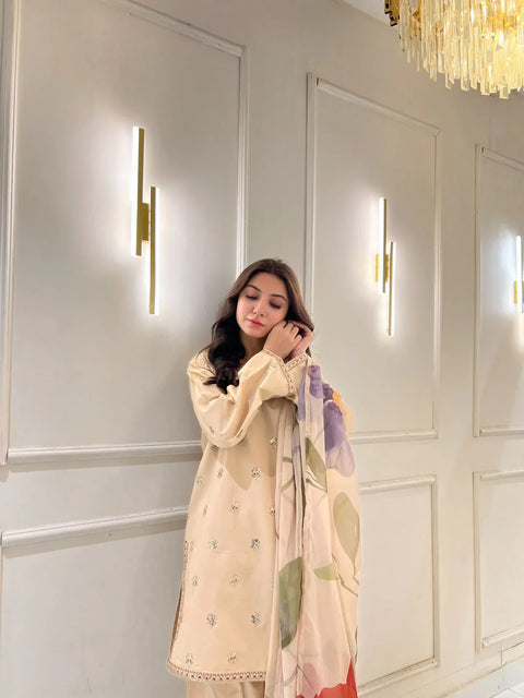 Pearl Dawn Embroidered 3PC