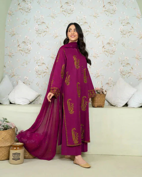 AMBER EMBROIDERED 3PC