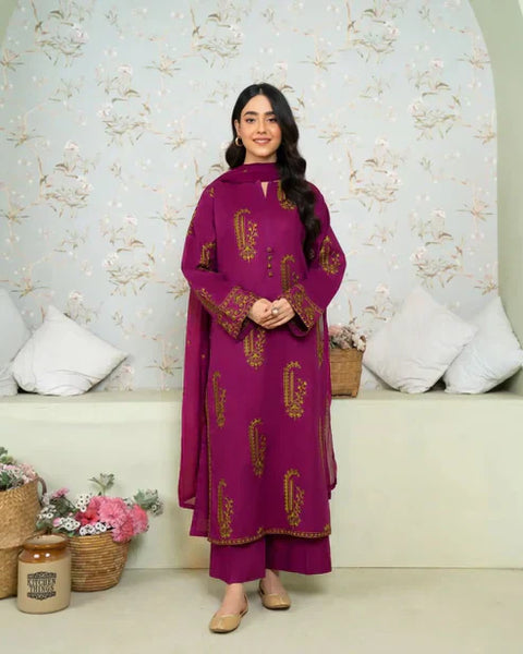 AMBER EMBROIDERED 3PC