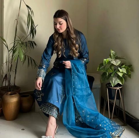 Midnight Blue 3PC Stitched